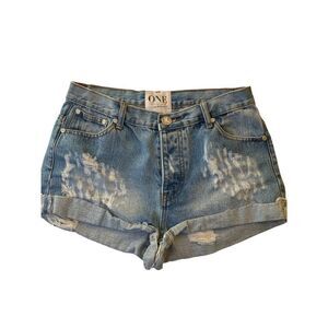 OneTeaspoon denim distressed cutoff shorts size 29